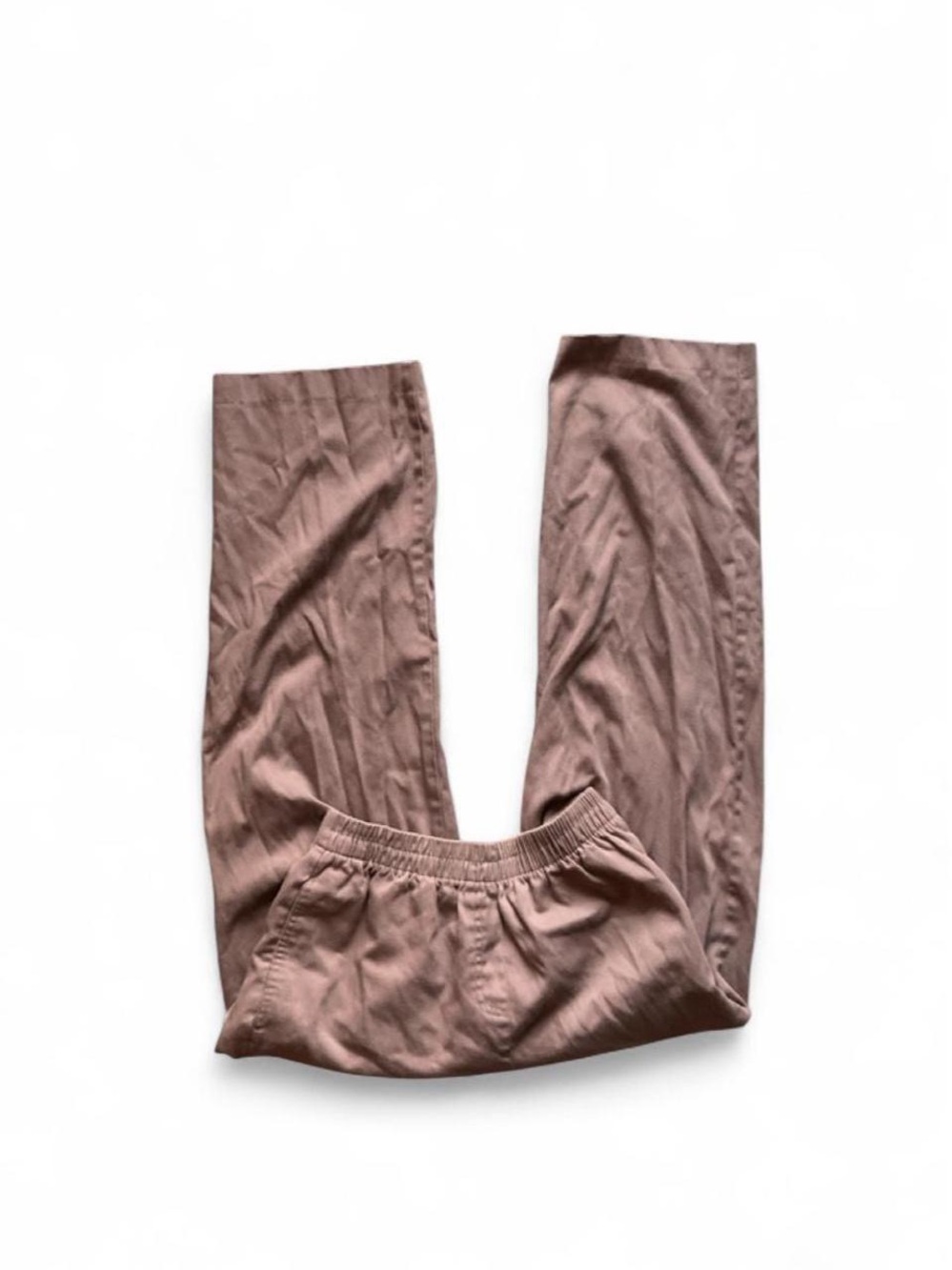 Basic Editions Brown Elastic Waist Pants Size small